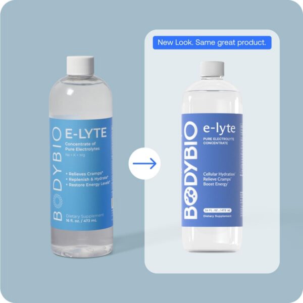 BodyBio e-Lyte - Liquid Electrolyte Concentrate for Clean Hydration, Energy & Cramp Relief - No Sugar, No Artificial Flavors, No Fillers, Keto Friendly - Image 3