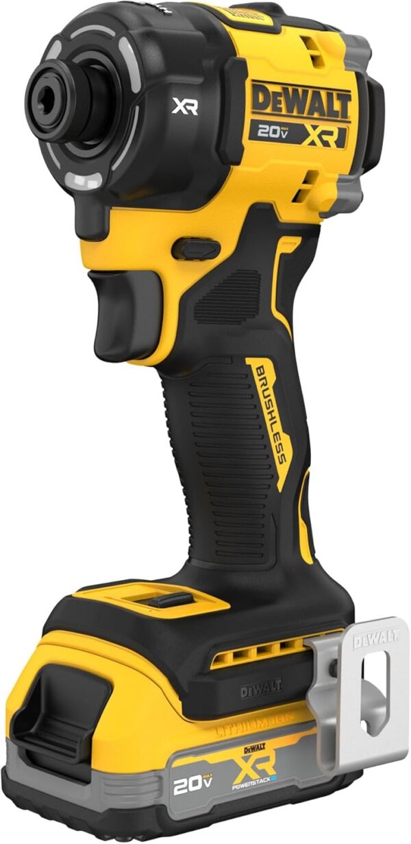 DEWALT 20V MAX XR 1/4 Inch Quiet Hydraulic Cordless Impact Driver Kit with POWERSTACK Battery and Charger (DCF870E1) - Image 2
