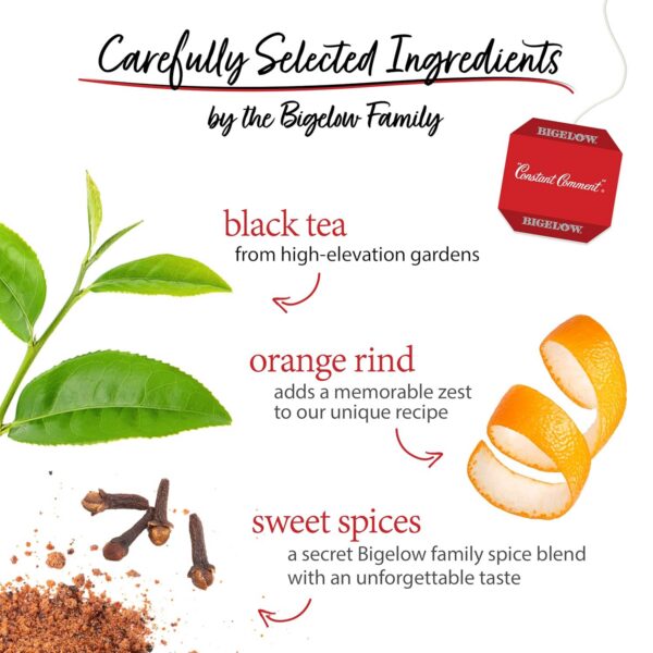 Bigelow Constant Comment Caffeinated Black Tea Bags, 20 Count (Pack of 6) - Image 3