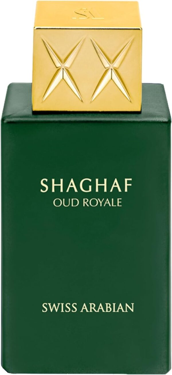 Swiss Arabian Shaghaf Oud Royale Spicy, Oud, Aromatic Fragrance - Notes of Saffron and Lavender - Perfume for Women and Men - 2.5 oz EDP Spray