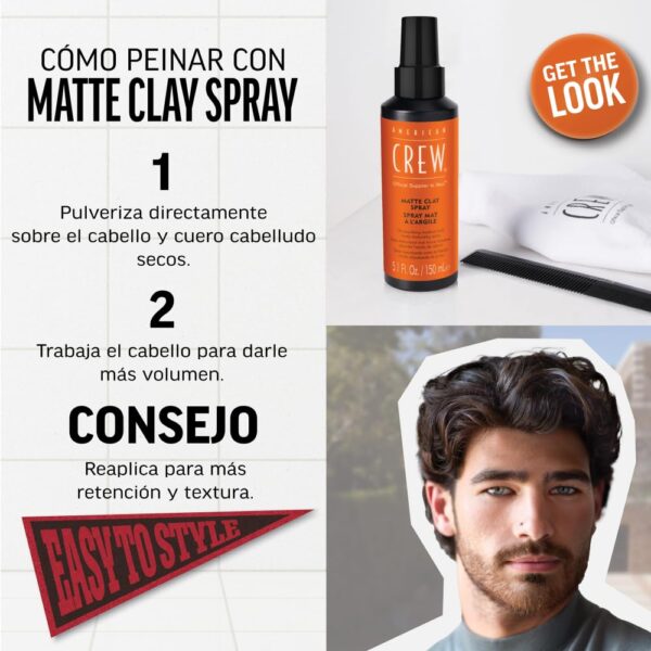 American Crew Matte Clay Spray 5.1 Fl Oz (Pack of 1) - Image 3