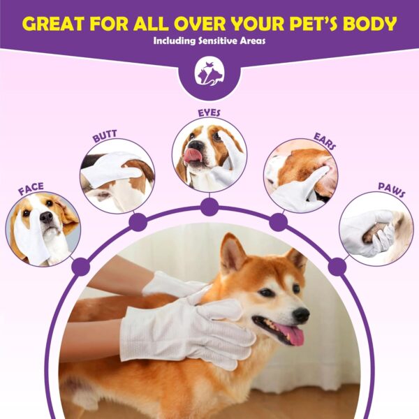Flintstone Dog Wipes Cleaning Deodorizing - Hypoallergenic Cat Wipes - Extra Thick Wet Dog Wipes for Paws and Butt - Daily Care & Travel Pet Wipes - Latest Pet Wipes for Dogs, Puppy & Cats – 24pcs - Image 2