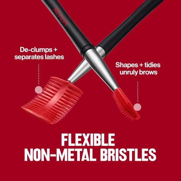 Revlon Lash & Brow Styling Tool, Dual Ended Eyelash Separator & Eyebrow Brush Spoolie, Works with Mascara & Brow Makeup, 1 count - Image 2